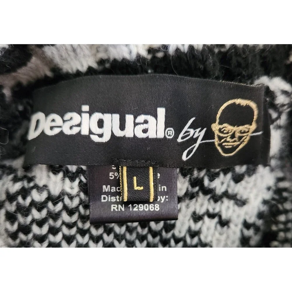 Desigual by Christian Lacroix Women's Sweater Size L Pullover Cowl Neck EUC - Picture 5 of 7